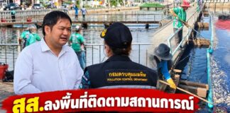 ปทุมธานี ส.ส.ลงพื้นที่ติดตามสถานการณ์เร่งเก็บซากปลาตายคลอง 2 คลองหลวง คาดน้ำเสียขาดออกซิเจน เตรียมเพิ่มการระบายน้ำดีช่วยผลักดันน้ำเสีย